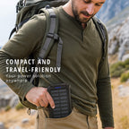 Solar Power Bank 20000mAh | Waterproof Shockproof Design | Solar + USB Charging, Multi-Mode LED Torch for Camping & Outd