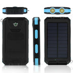 Solar Power Bank 20000mAh | Waterproof Shockproof Design | Solar + USB Charging, Multi-Mode LED Torch for Camping & Outd
