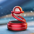 Solar-Powered 360° Rotating Car Air Freshener with Crystal Ball