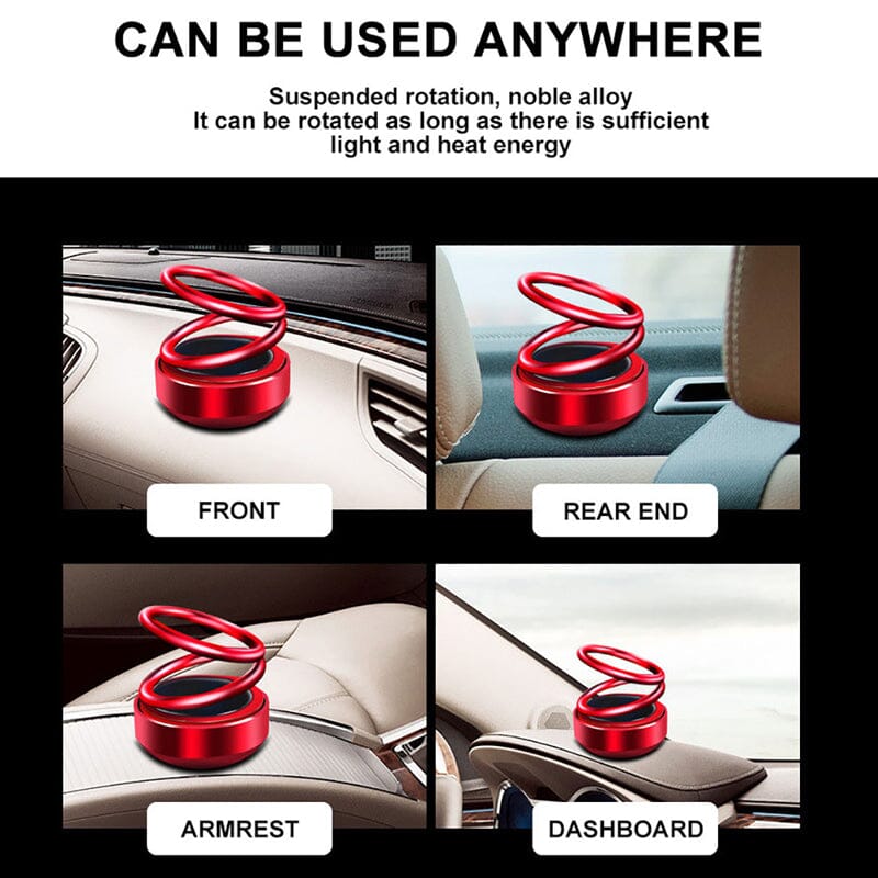 Solar-Powered 360° Rotating Car Air Freshener with Crystal Ball