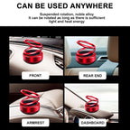 Solar-Powered 360° Rotating Car Air Freshener with Crystal Ball