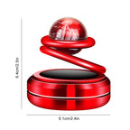 Solar-Powered 360° Rotating Car Air Freshener with Crystal Ball