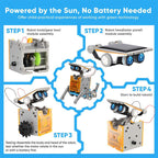 Solar Robot STEM Kit for Kids – 12-in-1 & 13-in-1 DIY Building Toy