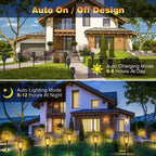 Solar Tiki Torch Lights 12 Pack, Flickering Flame, Outdoor Path and Garden