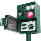 Solar Ultrasonic Animal Deterrent with Motion Sensor and LED Flash