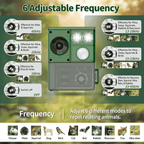Solar Ultrasonic Animal Deterrent with Motion Sensor and LED Flash