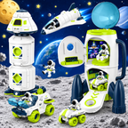 Space Mission Playset - Rocket, Shuttle, Space Station & Astronaut Figures