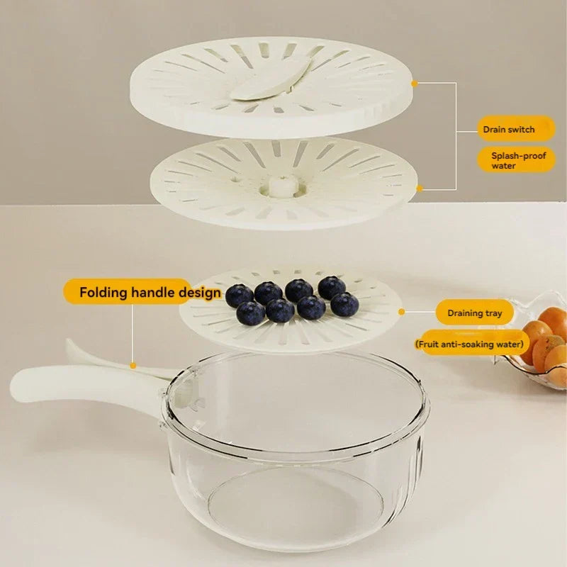 Space-Saving Vegetable & Fruit Drainer Basket