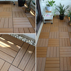 Square click parquet tiles – composite striped pattern tile set