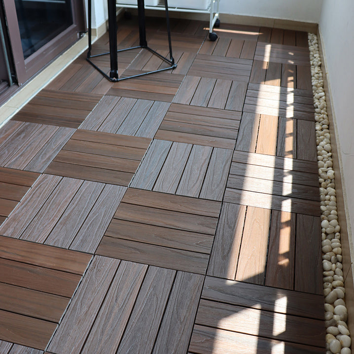 Square click parquet tiles – composite striped pattern tile set