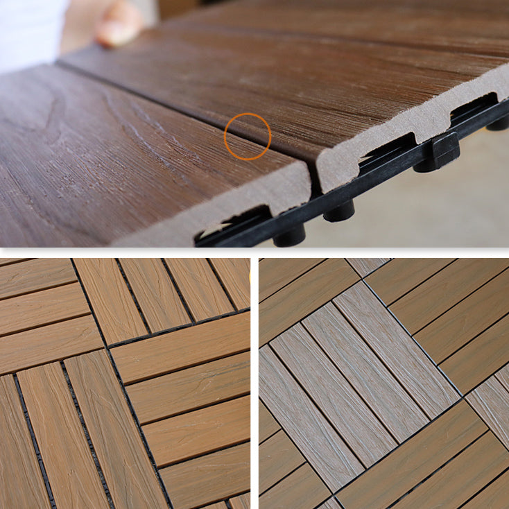 Square click parquet tiles – composite striped pattern tile set