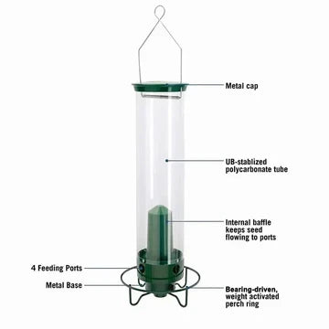 Squirrel-Proof Hanging Bird Feeder for Outdoor Use