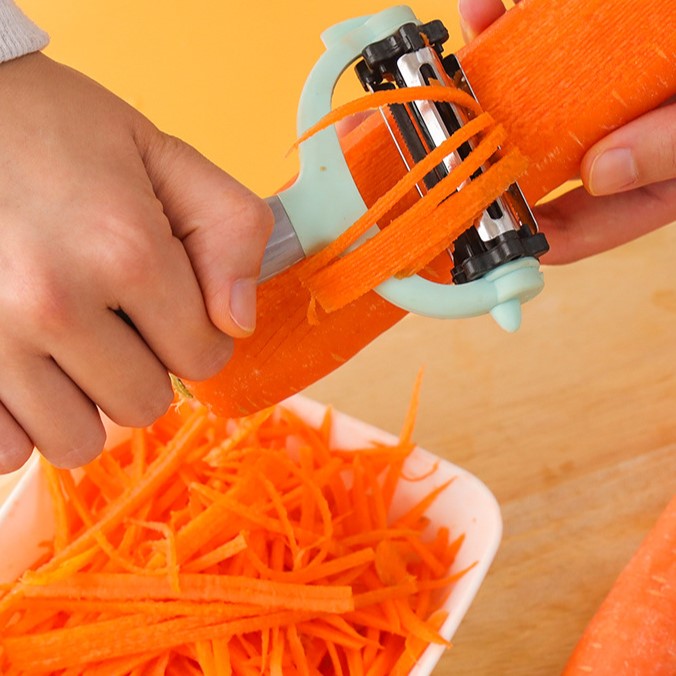 Stainless steel 3-in-1 multi-function peeler knife