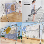 Stainless Steel Foldable Indoor & Balcony Clothes Airer