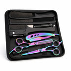 Stainless Steel Hair Scissors Set for Thinning and Cutting (Razor Comb & Case)