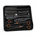 Stainless Steel Hair Scissors Set for Thinning and Cutting (Razor Comb & Case)