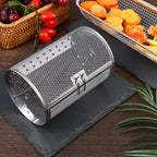Stainless Steel Rotating Grill Basket – Even & Effortless Cooking