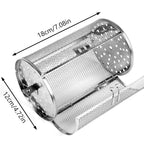 Stainless Steel Rotating Grill Basket – Even & Effortless Cooking
