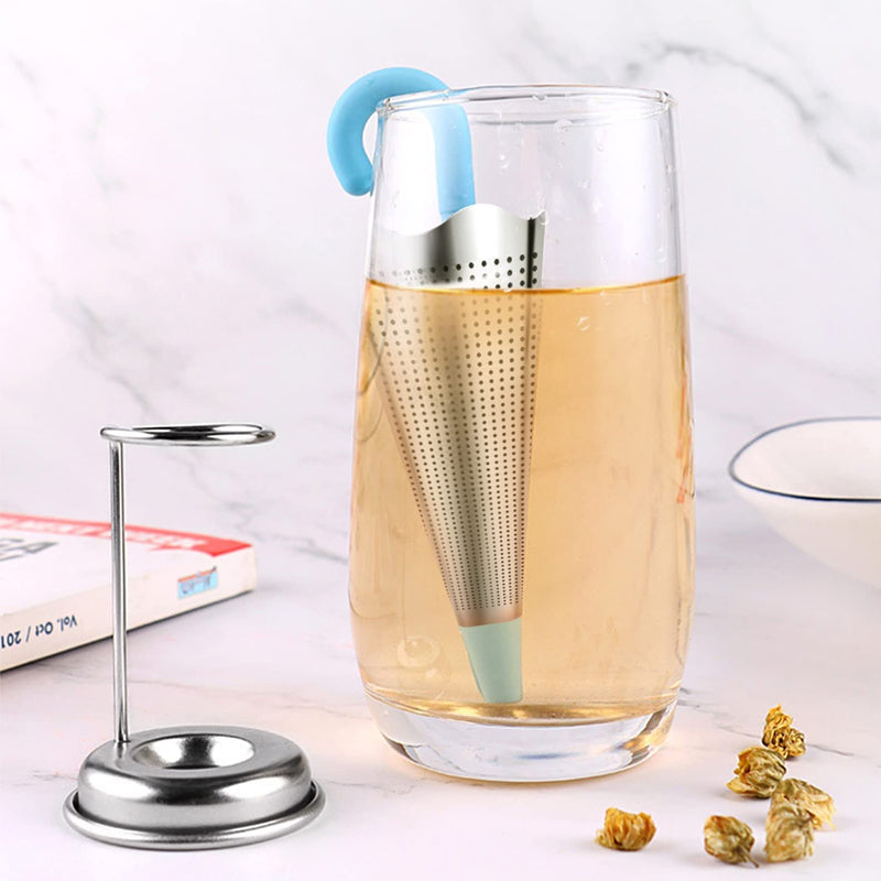 Stainless steel umbrella tea infuser