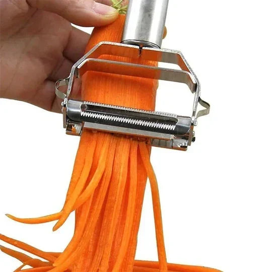 Stainless Steel Vegetable Peeler and Julienne Cutter, Double-Edged Blades