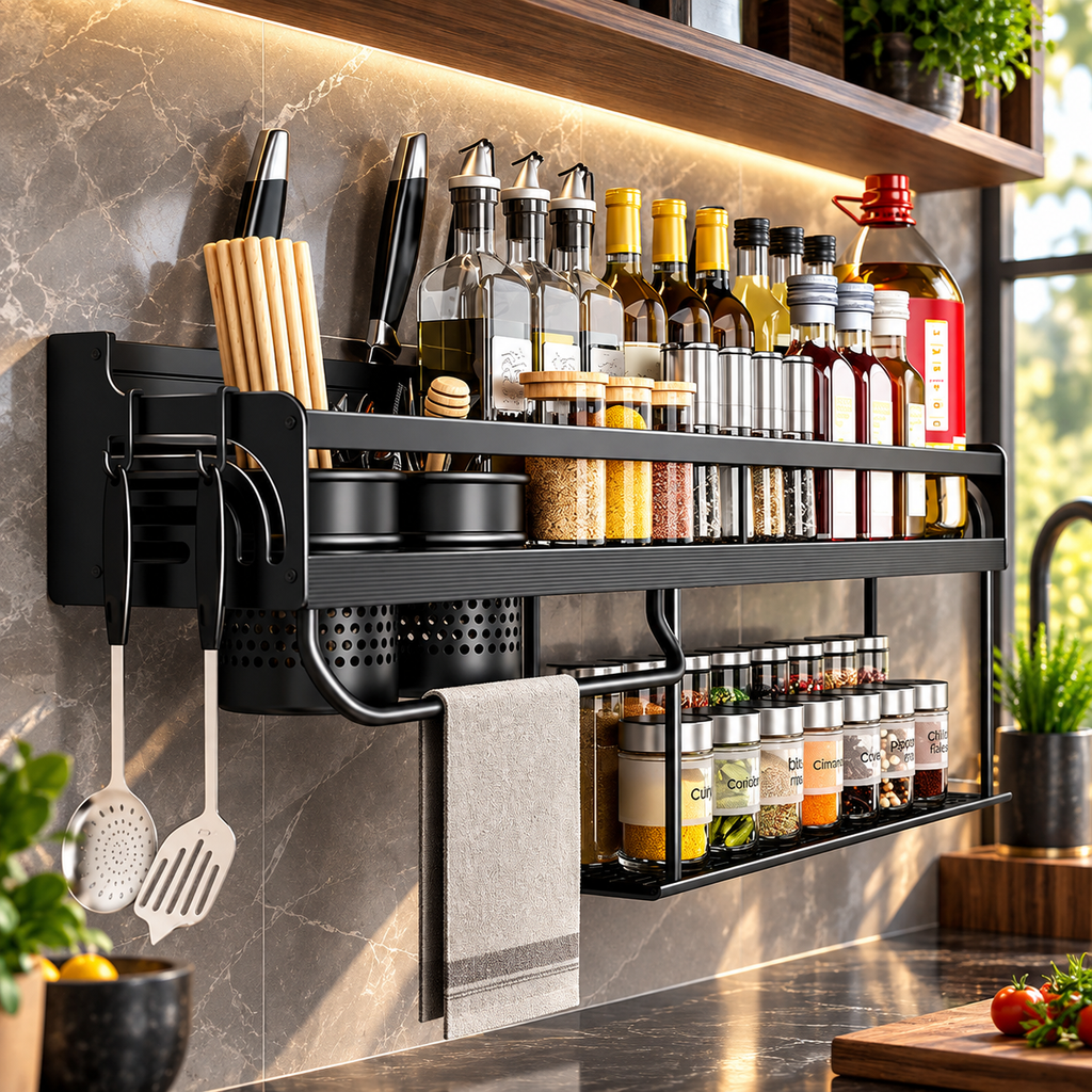 Stainless Steel Wall Kitchen Rack