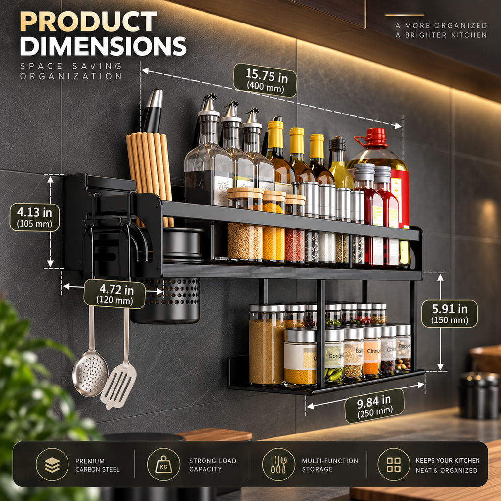 Stainless Steel Wall Kitchen Rack