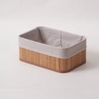 Storage Baskets with Decorative Fabric Insert