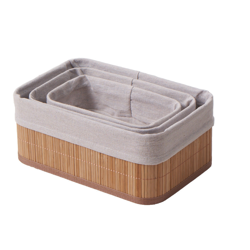 Storage Baskets with Decorative Fabric Insert