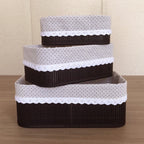 Storage Baskets with Decorative Fabric Insert