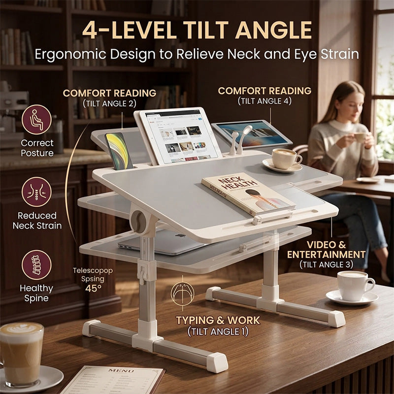 Boneroshop Adjustable Lap Desk With Light