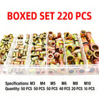 Boneroshop Carbon Steel Open End Rivet Nut Kit
