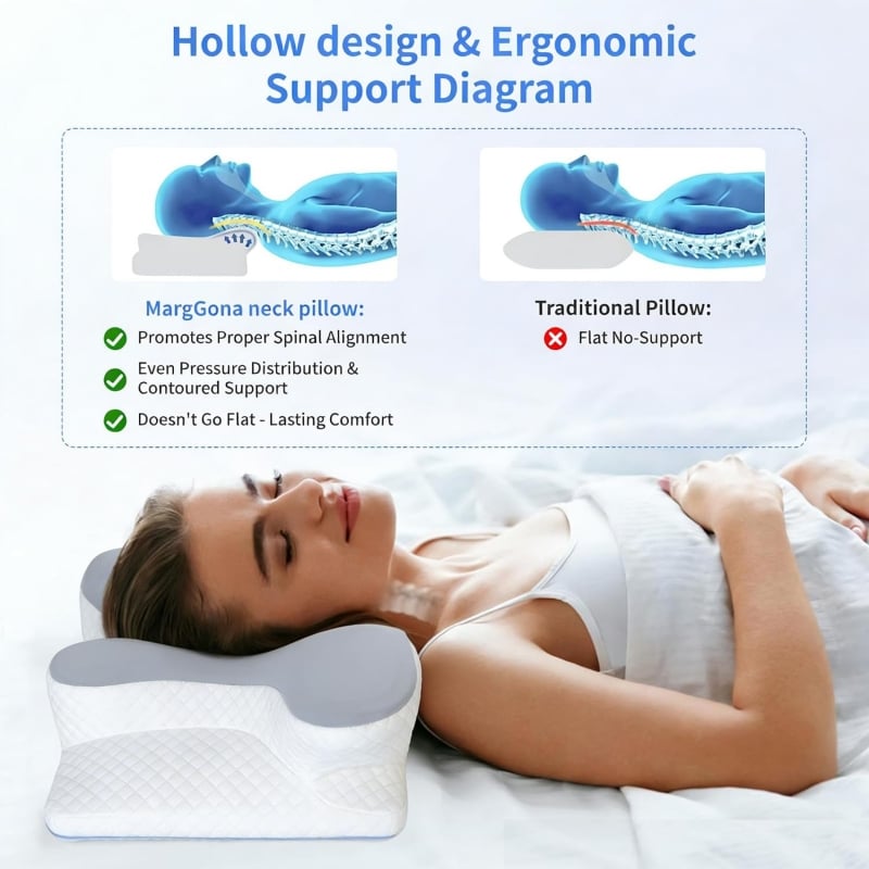 Boneroshop Cervical Neck Pain Memory Foam Pillow