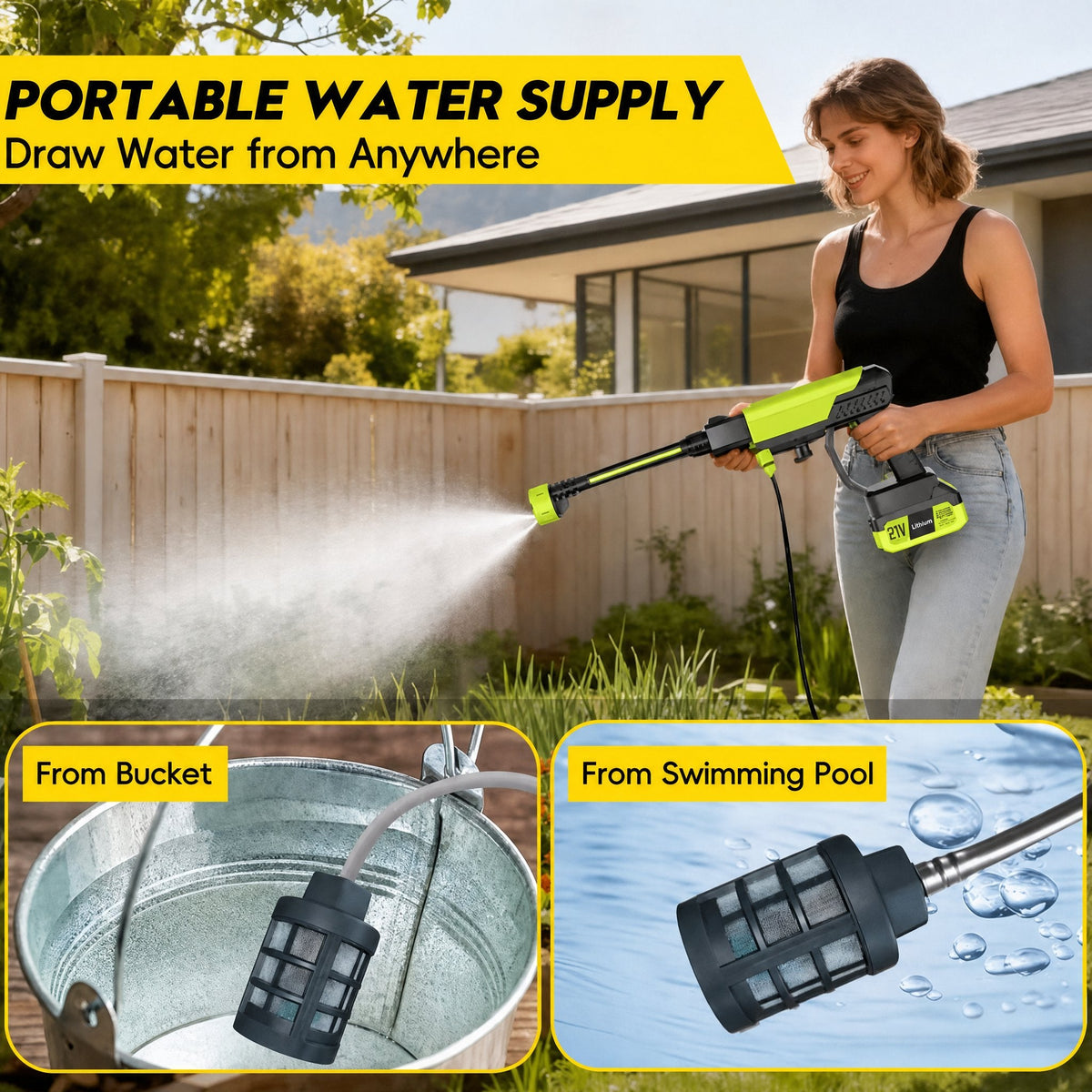 Boneroshop Cordless Pressure Washer Gun