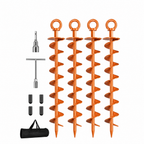Boneroshop Ground Anchor Screw In Spiral Anchors