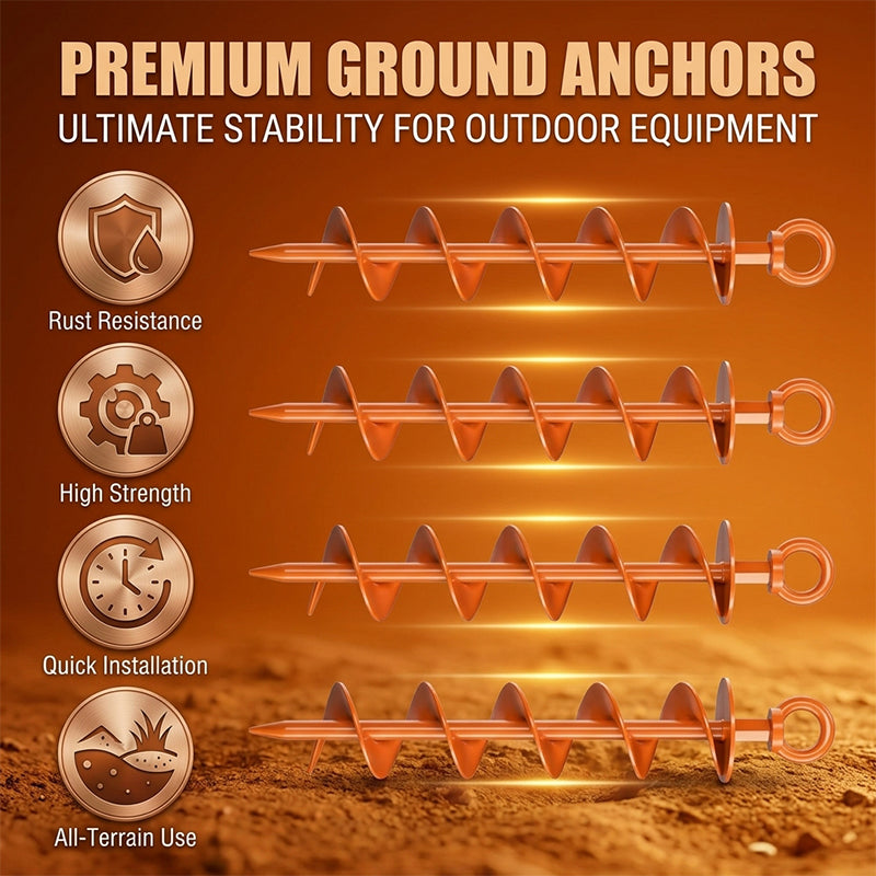 Boneroshop Ground Anchor Screw In Spiral Anchors