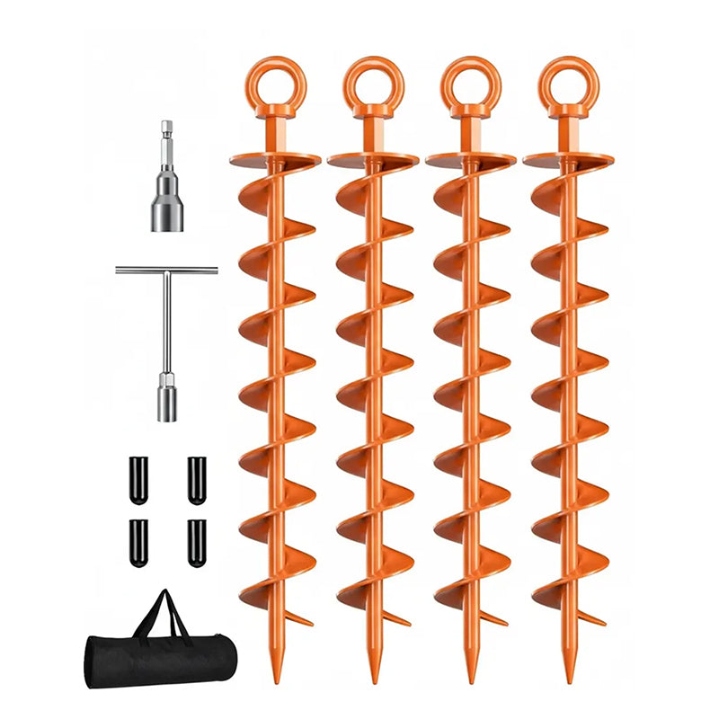 Boneroshop Ground Anchor Screw In Spiral Anchors