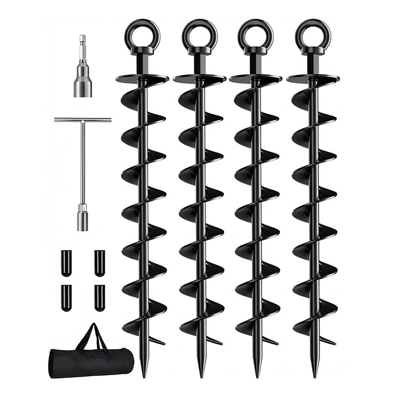 Boneroshop Ground Anchor Screw In Spiral Anchors