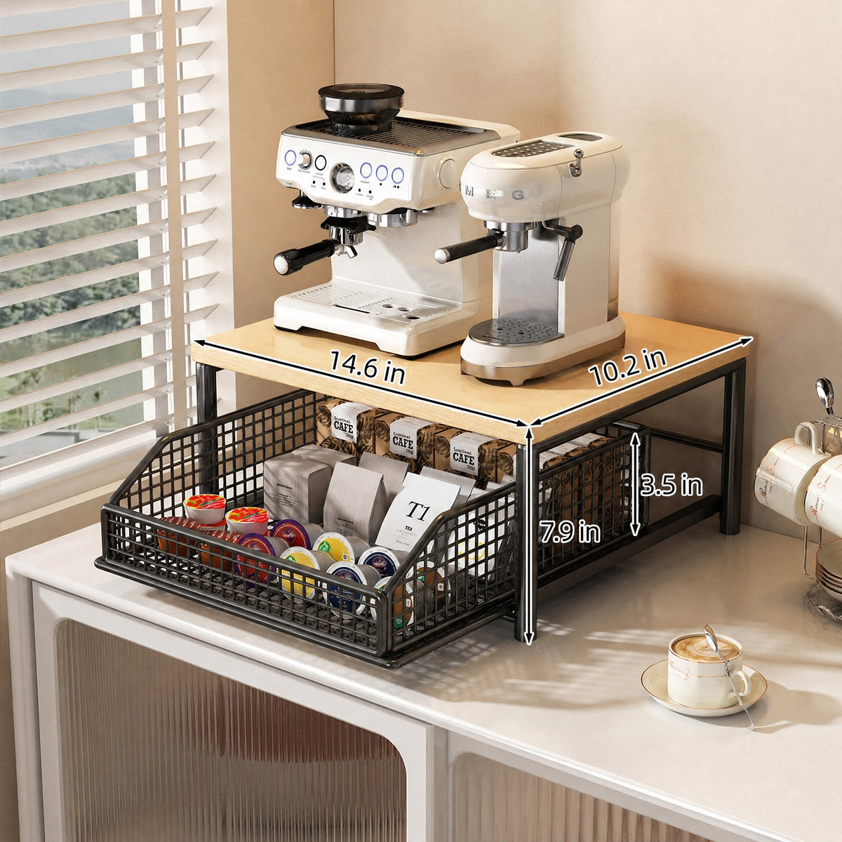Boneroshop Kitchen Countertop Organiser With Drawers