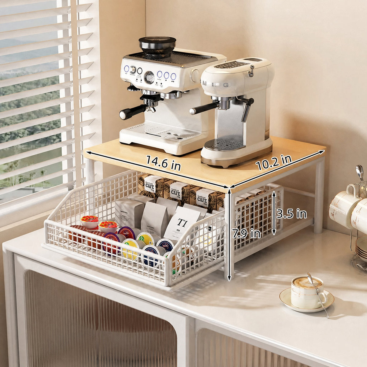 Boneroshop Kitchen Countertop Organiser With Drawers