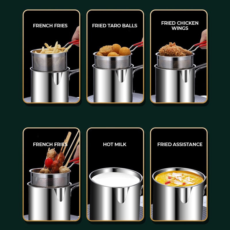 Boneroshop Multifunctional 304 Stainless Steel Fryer
