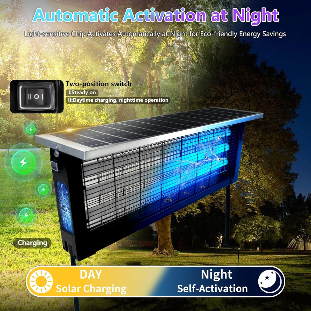 Boneroshop Powerful Solar Outdoor Bug Zapper