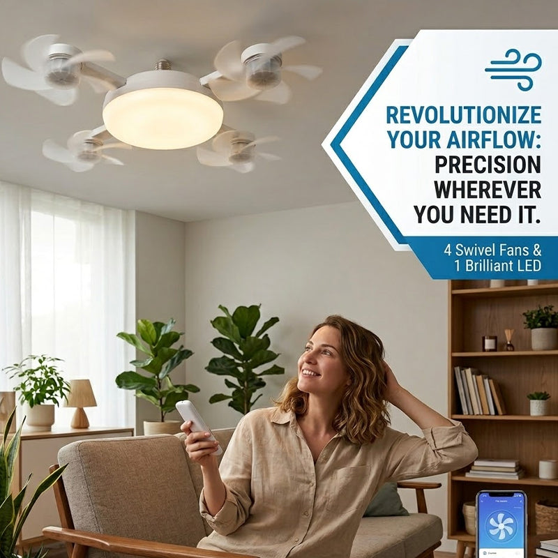 Boneroshop Remote Control Ceiling Fan Light Bulb