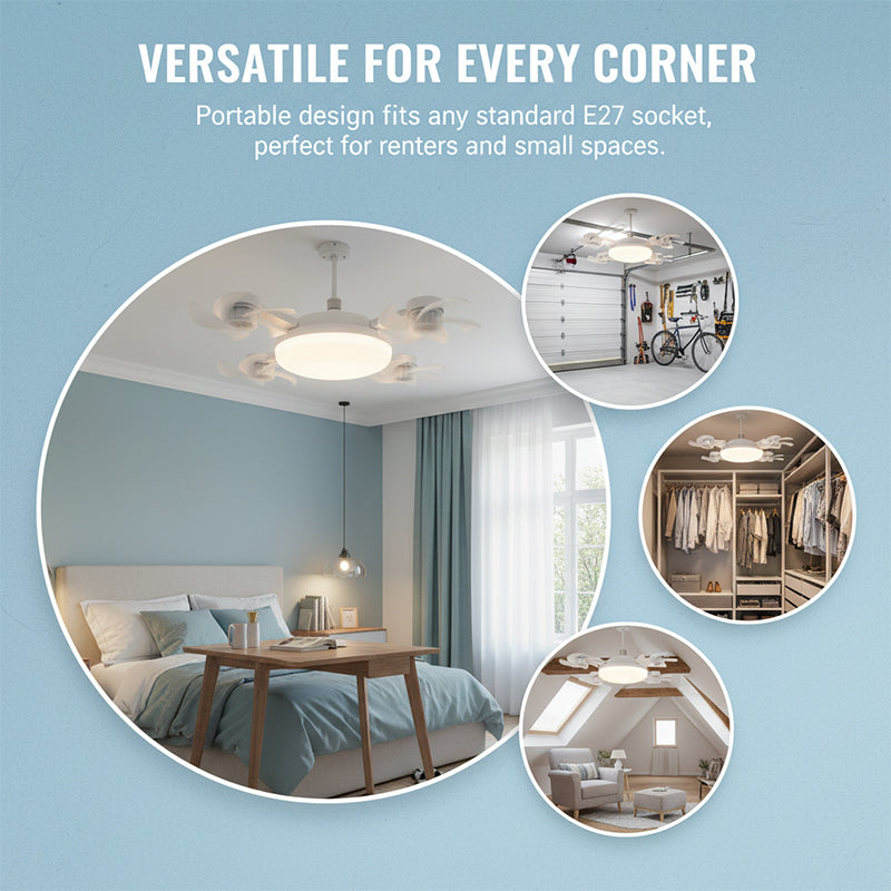 Boneroshop Remote Control Ceiling Fan Light Bulb