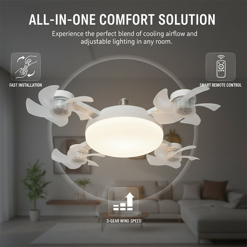 Boneroshop Remote Control Ceiling Fan Light Bulb
