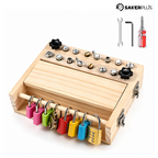 Boneroshop Wooden Screwdriver Lock & Key Activity Board