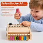 Boneroshop Wooden Screwdriver Lock & Key Activity Board