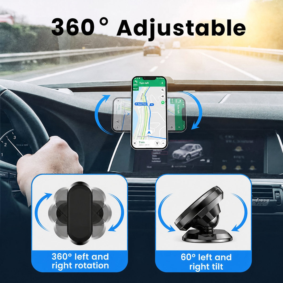 Boneroshop | Strong Magnetic Phone Mount for Car & More