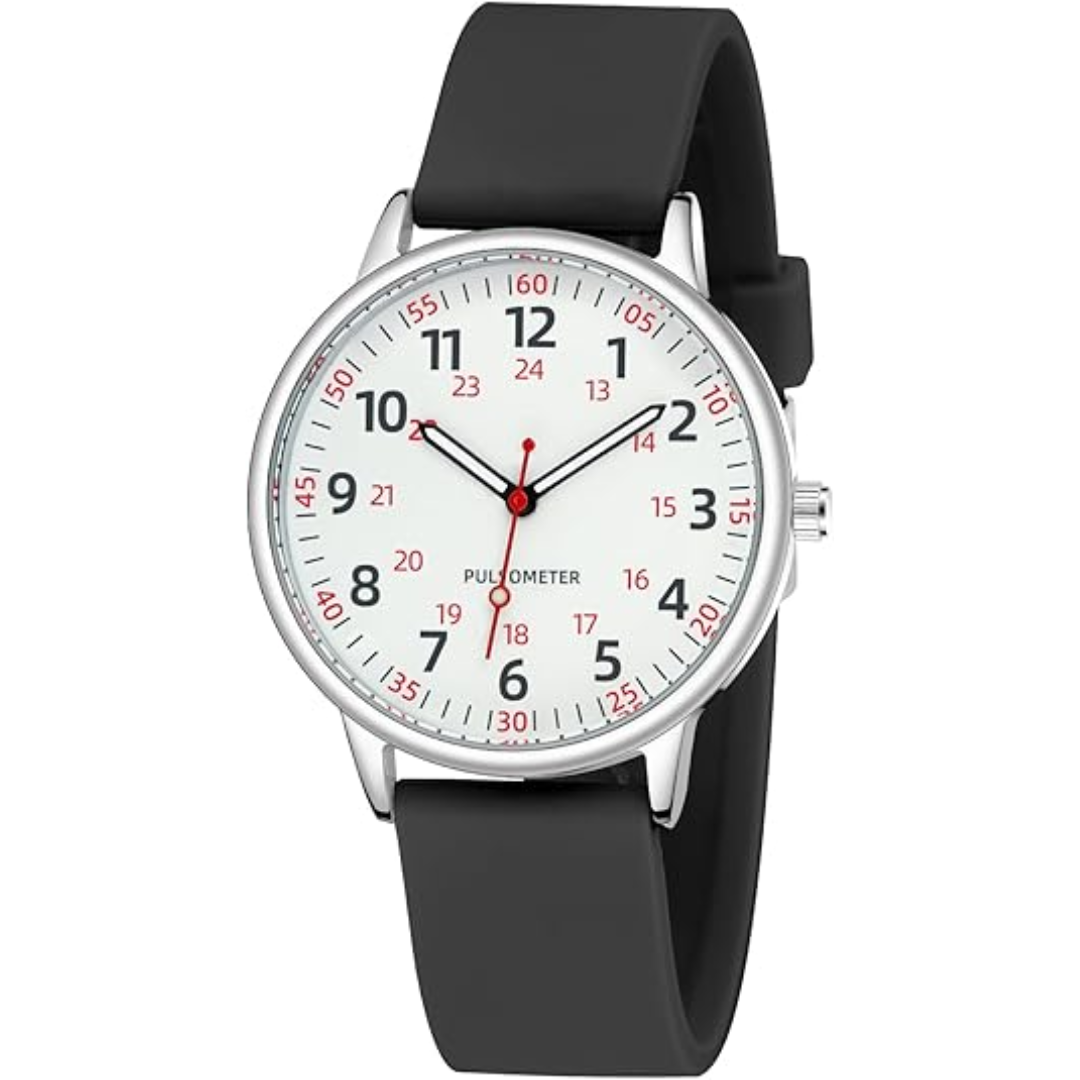 Stylish Women's Clip-On Fob Watch – Waterproof Silicone Nurse Watch in Elegant Colours