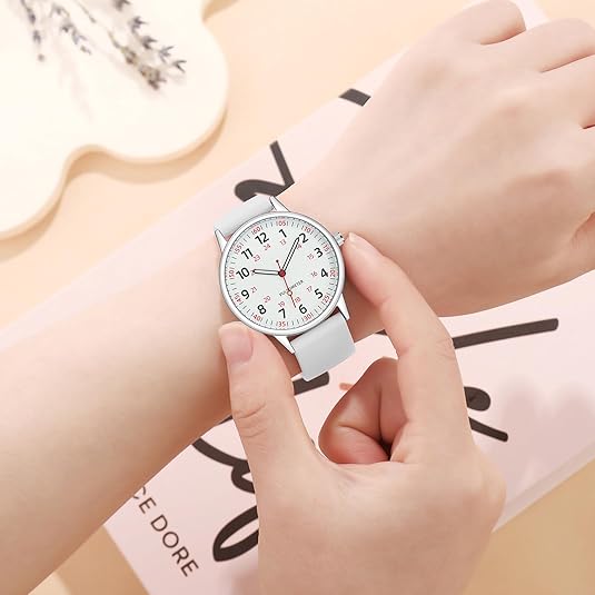 Stylish Women's Clip-On Fob Watch – Waterproof Silicone Nurse Watch in Elegant Colours