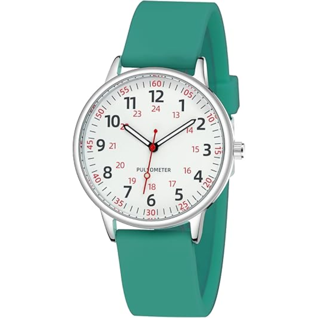 Stylish Women's Clip-On Fob Watch – Waterproof Silicone Nurse Watch in Elegant Colours